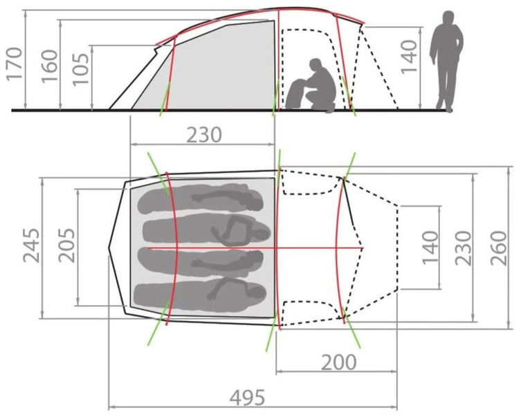 VAUDE Zeltunterlage FP Allround Taurus XT 4P - Schutz Für Zeltboden