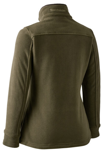 Deerhunter Eagle Gilet In Pile Elasticizzato Verde Tarmac - Giubbotto Senza Maniche Da Caccia Con Dettagli In Pelle Scamosciata Sintetica
