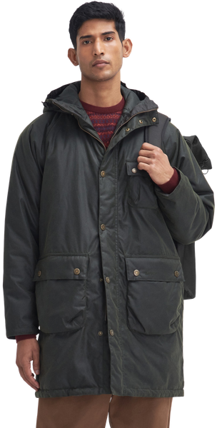 Barbour M's Wint Wax Parka Fern Fern | Widforss