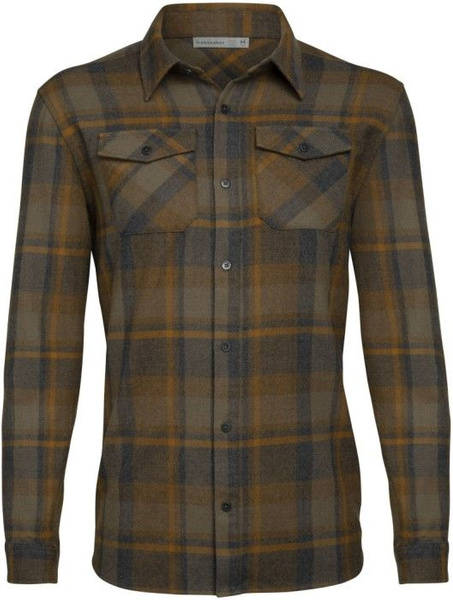 Icebreaker M's Lodge Flannel Shirt Black Heather | Widforss