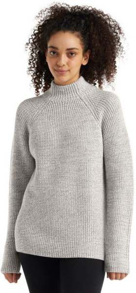 Kjøp W's Hillock Funnel Neck Sweater Ecru Heather/Gritstone