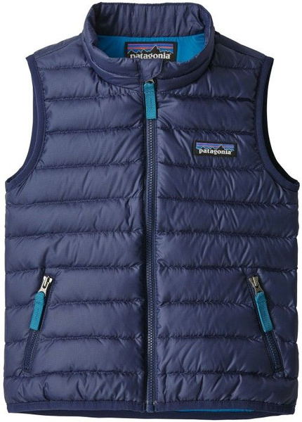 baby down vest wavy blue main image 1