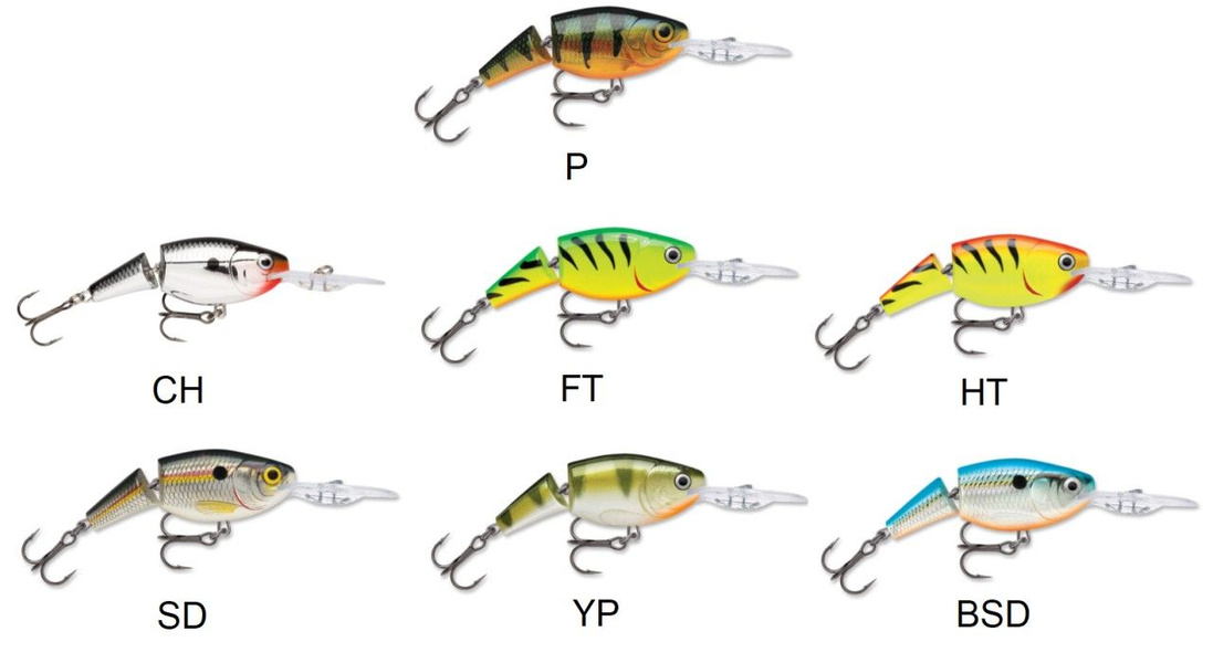 Shad Rapp Mix Rapala Jointed Shad Rap 9cm | Widforss
