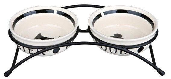 Trixie -keraaminen kuppiteline kahdella kupilla, 0,6 l