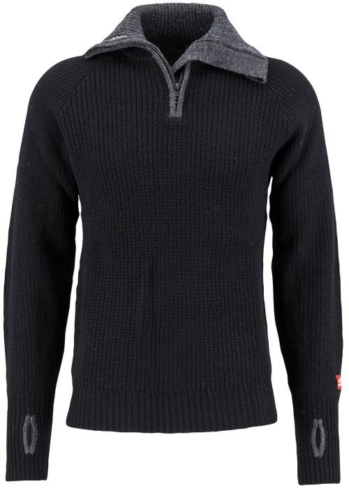 Ulvang Rav Sweater w/zip Black/Charcoal Melange