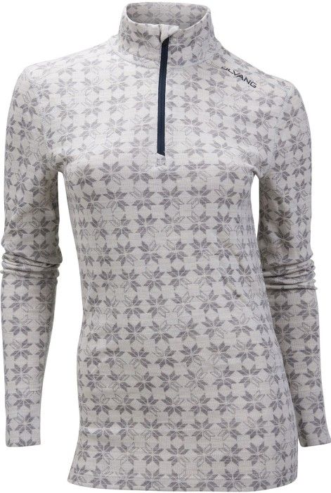 Ulvang W's Maristua Turtle Neck with Zip Vanilla/Grey Melange