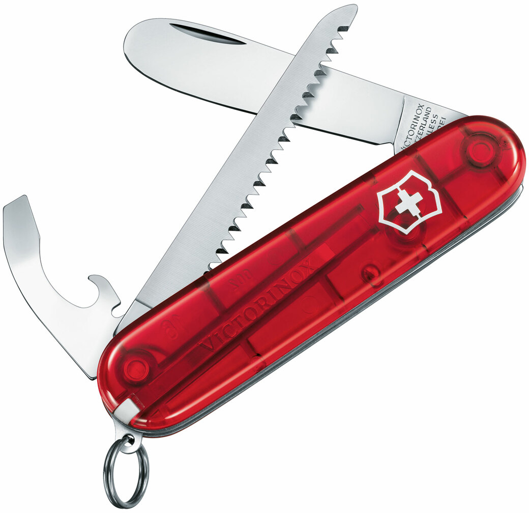 Victorinox My First II lasten monitoimityökalu, läpinäkyvä punainen