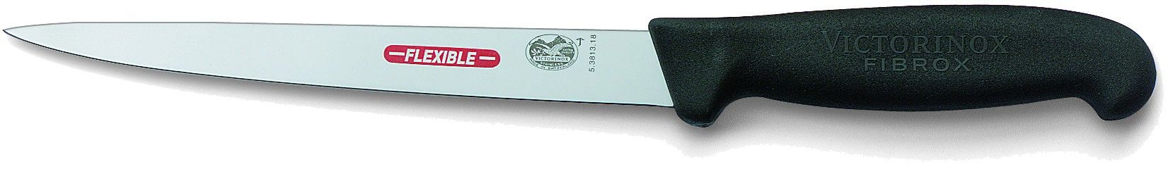 Victorinox Fiskfil&eacute;kniv 18 cm smal ultraflexibelt blad, Svart Fibrox