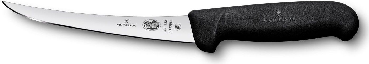 Victorinox Urbeningskniv 12 Cm Fibrox Smalt Flexibelt Sv&auml;ngt Sk&auml;r Svart