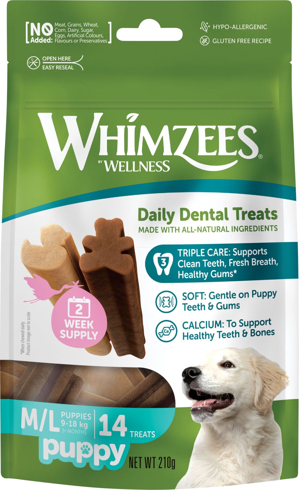 Whimzees Puppy M/L 14 pcs 210 g
