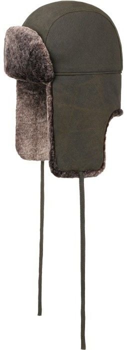 Stetson Bomber Cap CO/PES Olive Herringbone