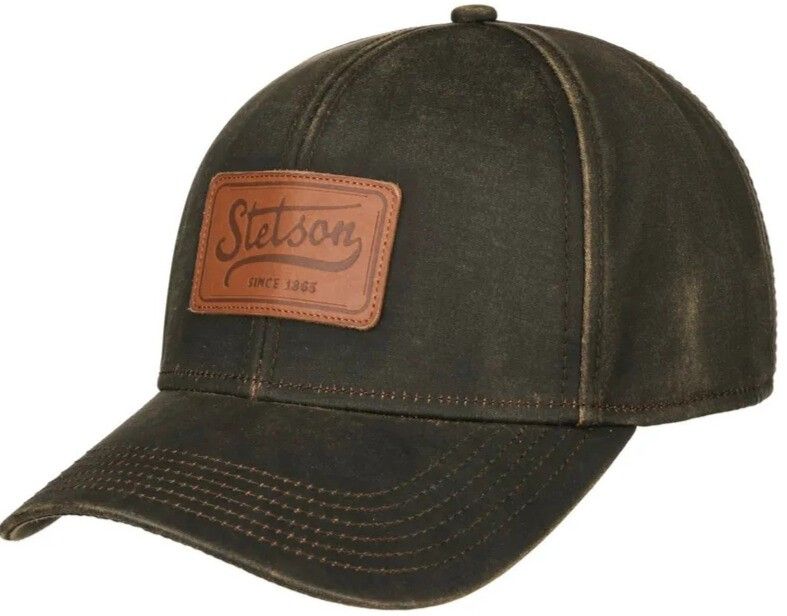 Stetson Baseball Cap CO/PES Leather Patch Brown