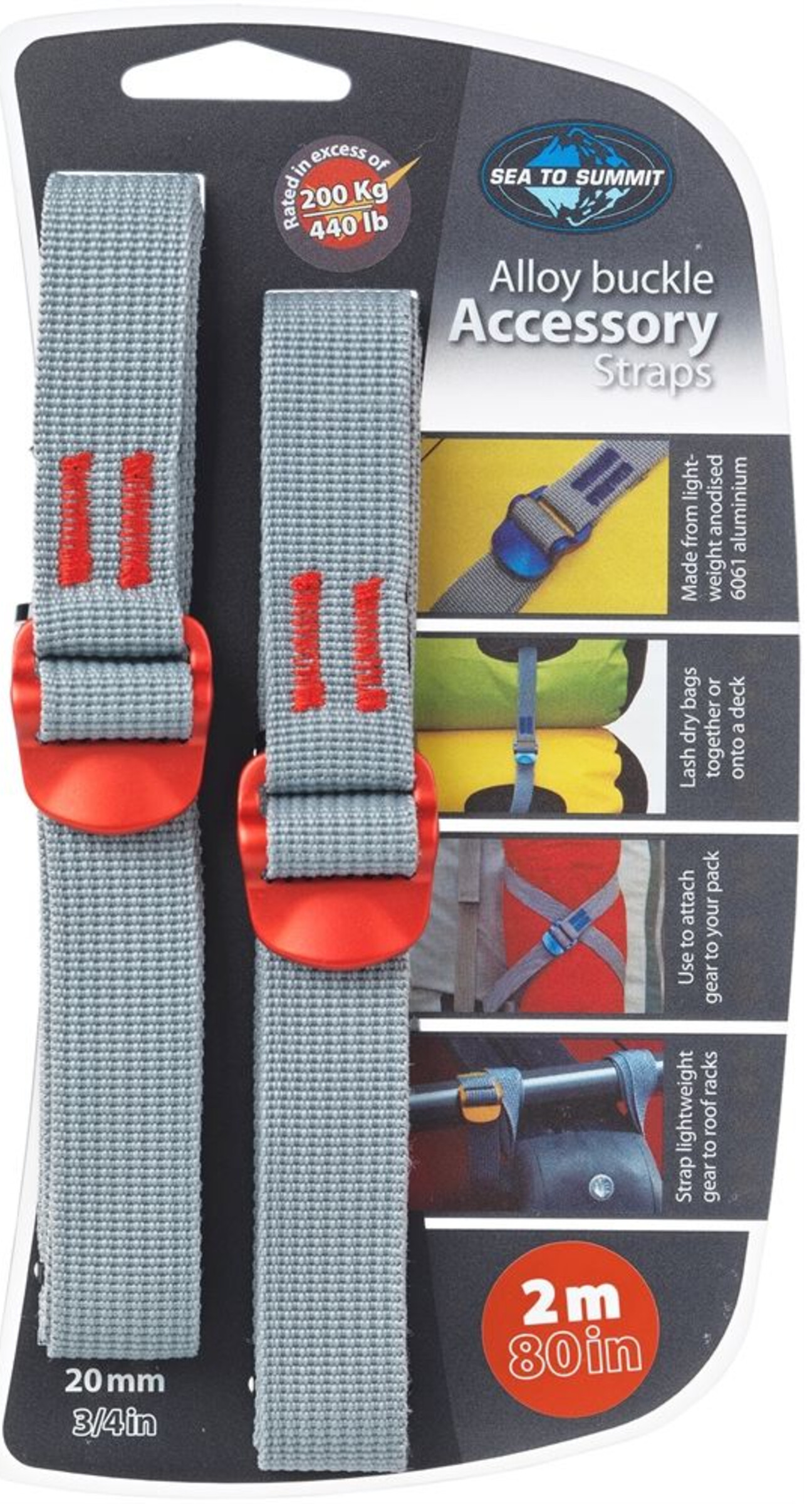 Sea to Summit Tiedown Accessory Strap 20 mm flera längder