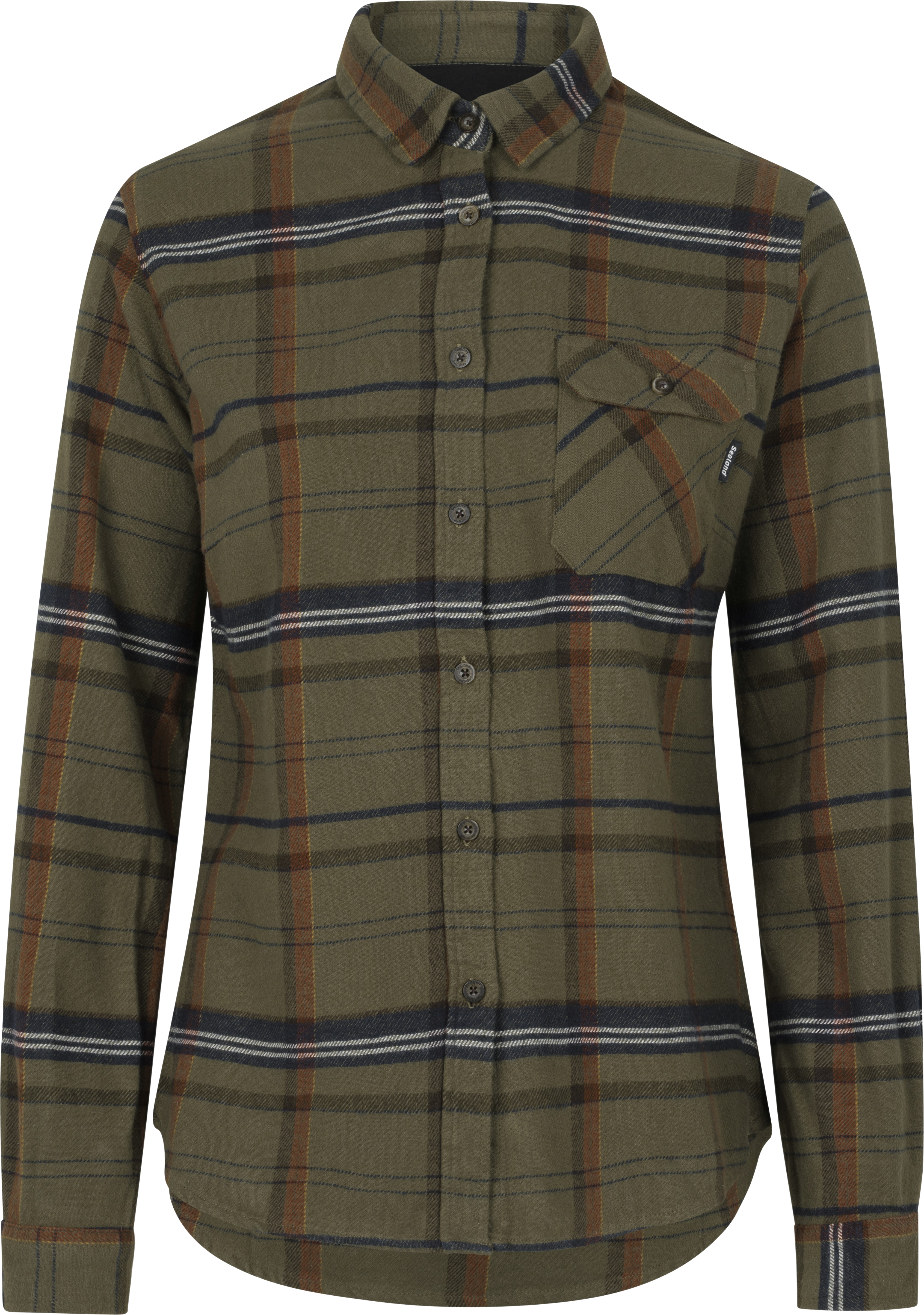 Seeland Skye Flannel Shirt Grape Leaf/Terracotta Check