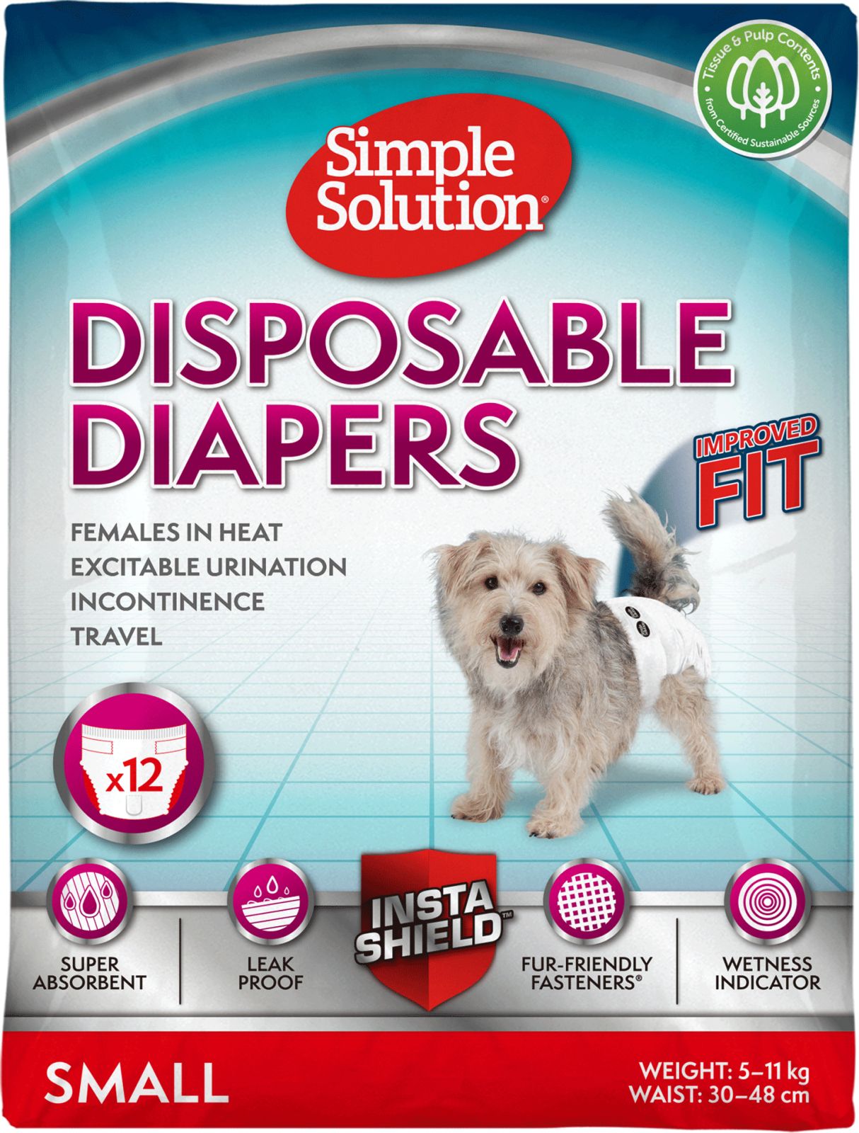 Simple Solution Disposable Diapers 12 pcs S