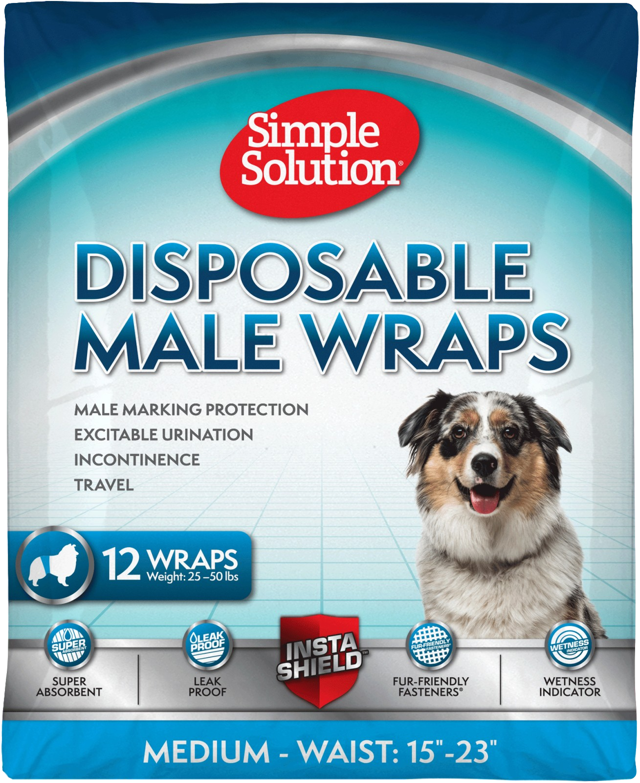 Simple Solution Disposable Male Wraps 12 pcs M