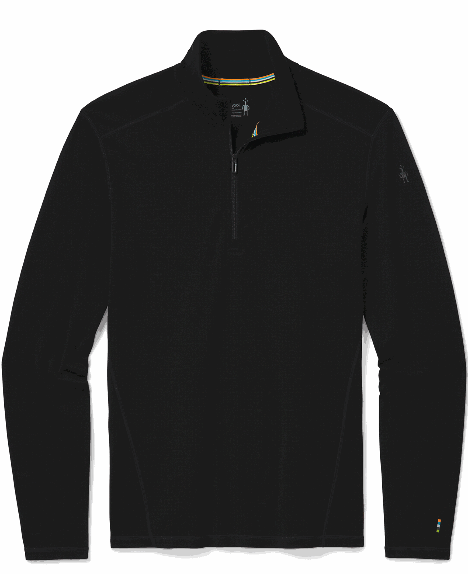 Smartwool Mens Classic Thermal Merino Base Layer 1/4 Zip Black