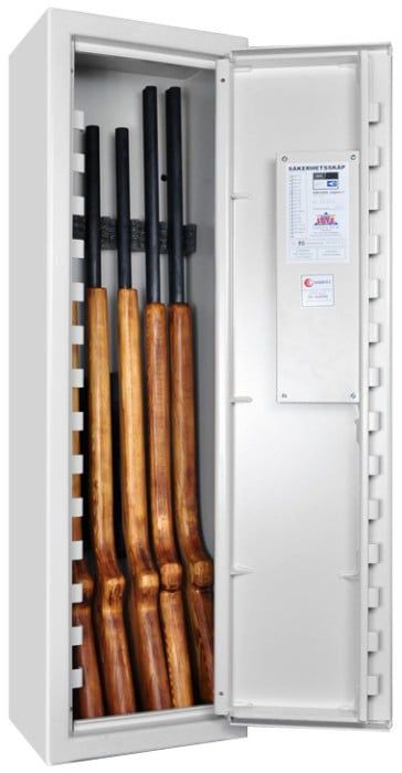 Scandinavian Safe SP55 Vapenskåp Vit för 1-5 vapen med nyckel