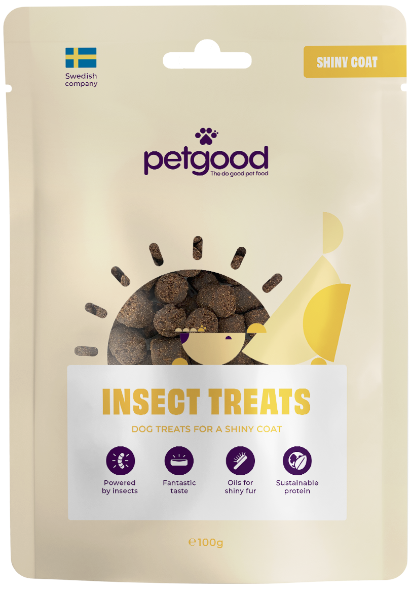 Petgood Insektsbaserat Hundgodis för Glänsande Päls 100 g