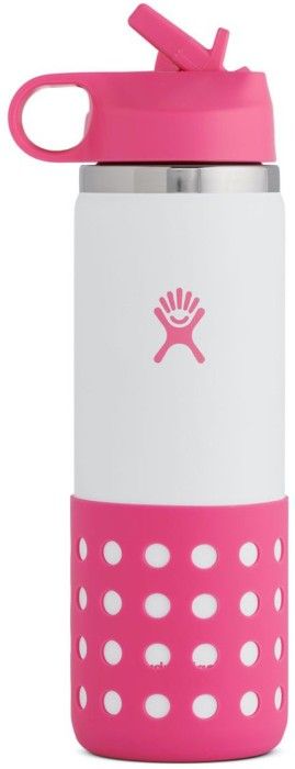 HydroFlask HydroFlask Wide Mouth Kids lasten juomapullo, 591 ml, vaaleanpunainen/valkoinen
