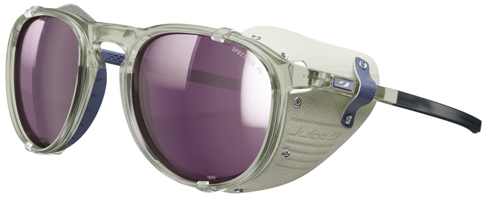 Julbo Millenium Shiny Translucent Army Spectron Hd 3 Polarized Silver Flash Army Green / White / Blue Silver Flash