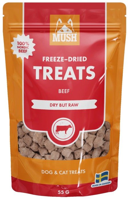 MUSH Treats Frystorkat Nöt 55 g