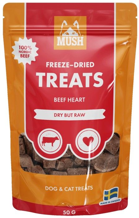 MUSH Treats Frystorkat Nöthjärta 50 g