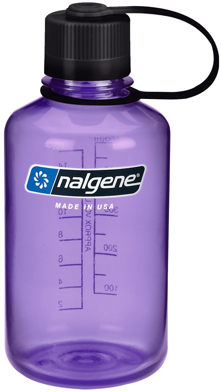 Nalgene Bottle 0,5 l Narrow Mouth Cap Sustain Purple with Black
