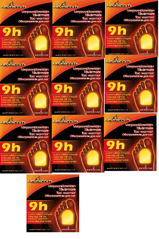 NEVERCOLD T&Aring;VARMERE 10-PACK (10x2 stk))