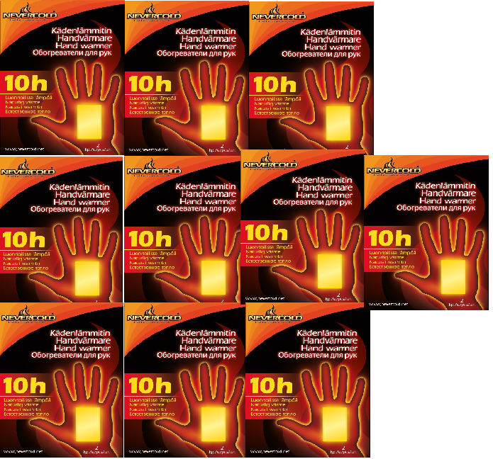 Nevercold Handvärmare 10-Pack (10x2 stycken)