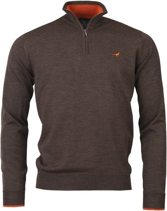 Laksen Norfolk Zip-Neck Earth