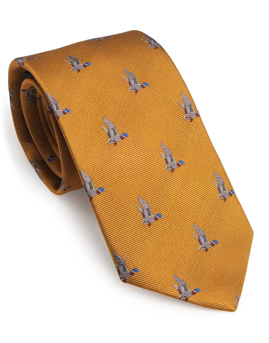 Laksen Duck In Flight Tie Mustard