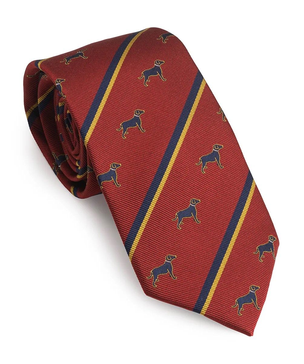 Laksen Regimental Stripe Tie Dog