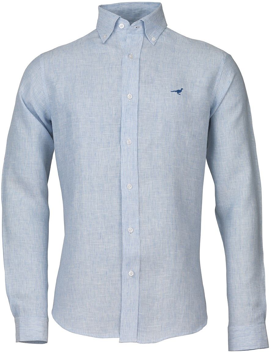Laksen Portofino Linen Shirt Blue