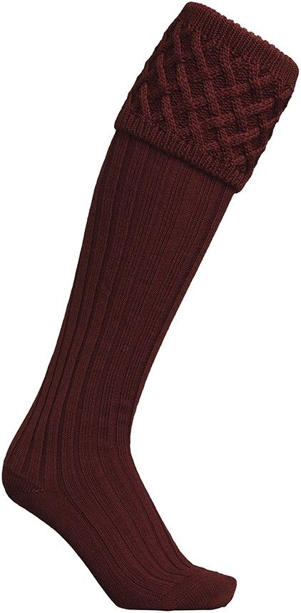 Laksen Windsor Shooting Socks Wine
