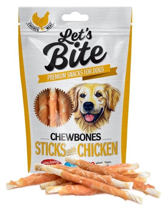 Let's Bite Lets Bite Chewbones Sticks with Chicken 80 g