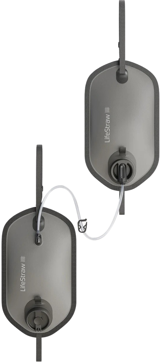 Lifestraw Peak Gravity And Storage Bag vedensuodatusjärjestelmä, 2 x 8L, tummaharmaa