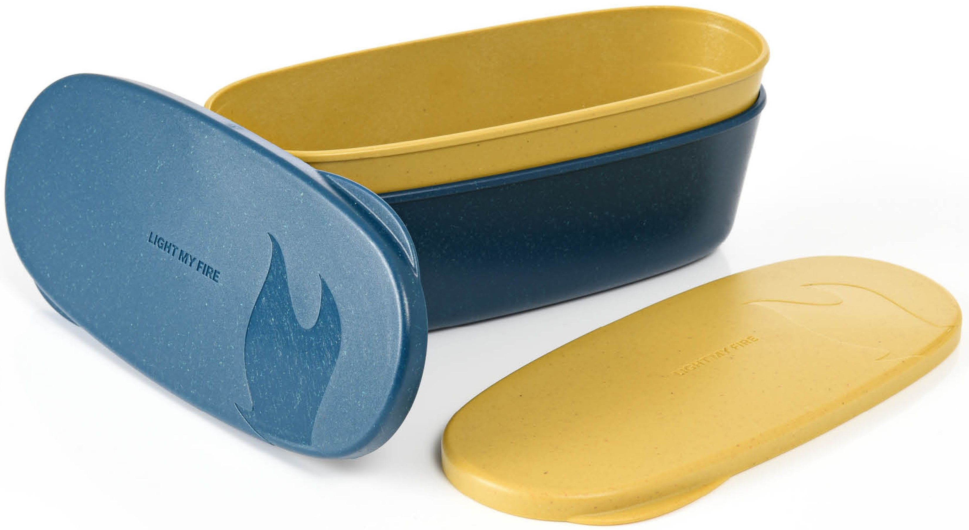 Light My Fire SnapBox oval 2-pack Musty Yellow / Hazy Blue
