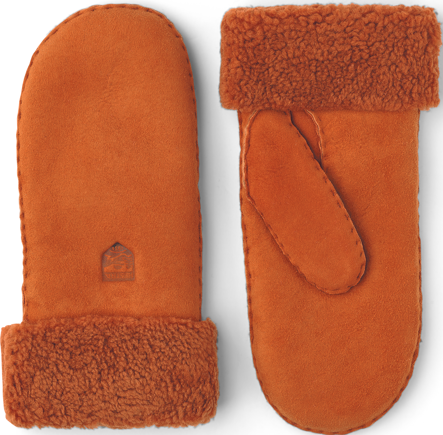 Hestra Sheepskin Mitt Orange