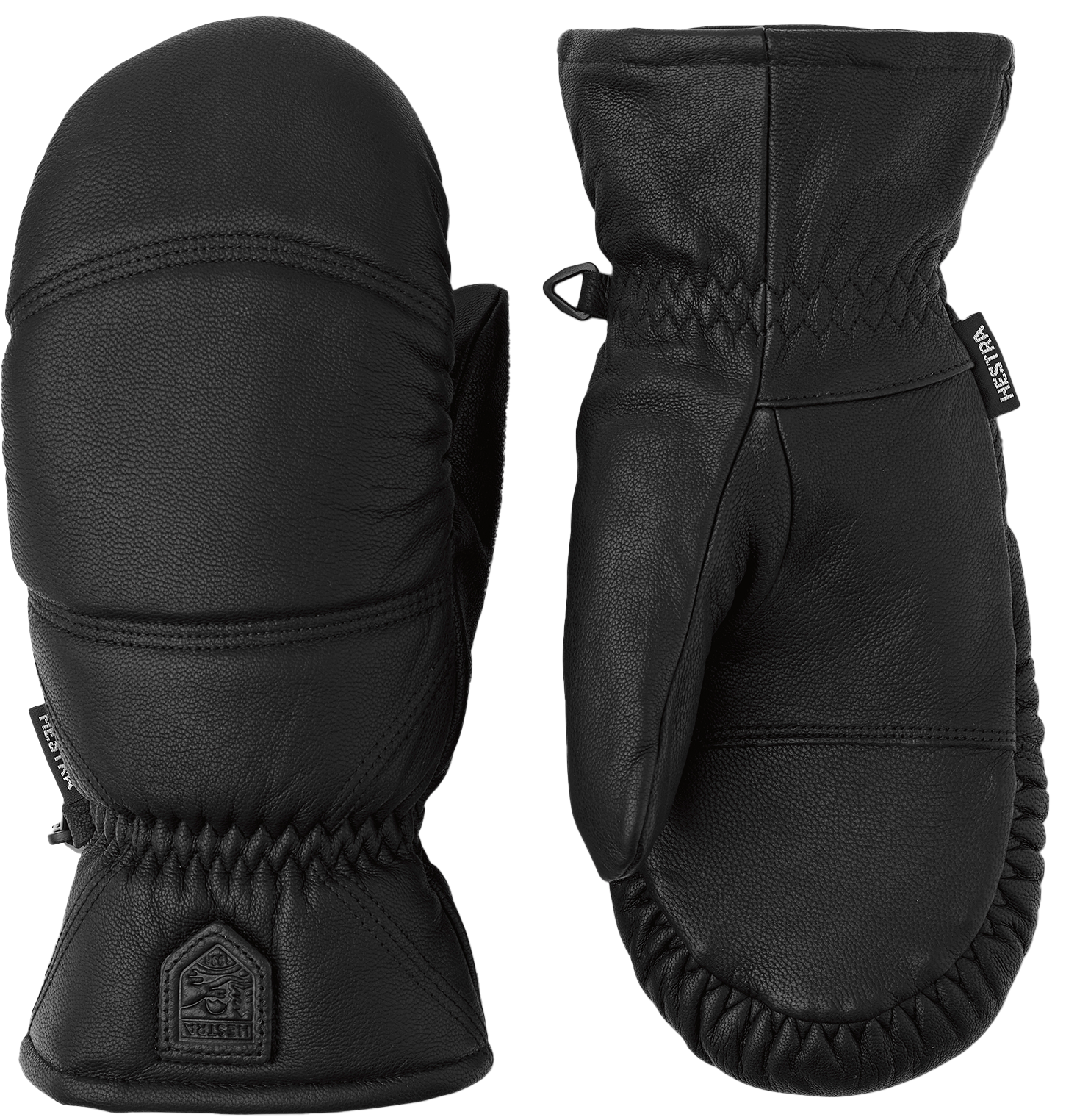 Hestra Leather Box -nahkarukkaset, musta