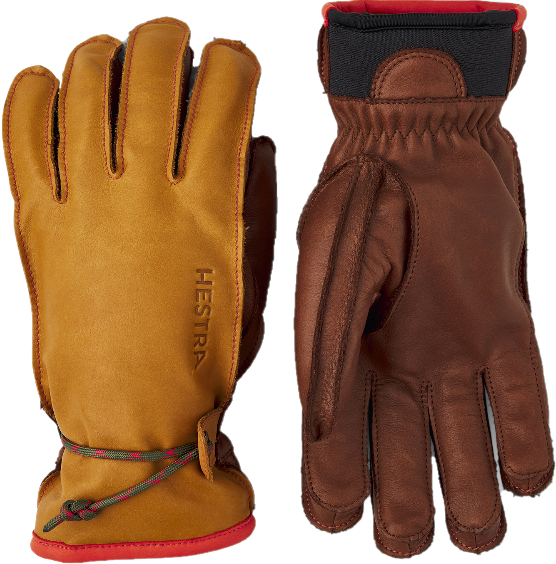 Hestra Wakayama 5 finger nahkahanskat, unisex, ruskea