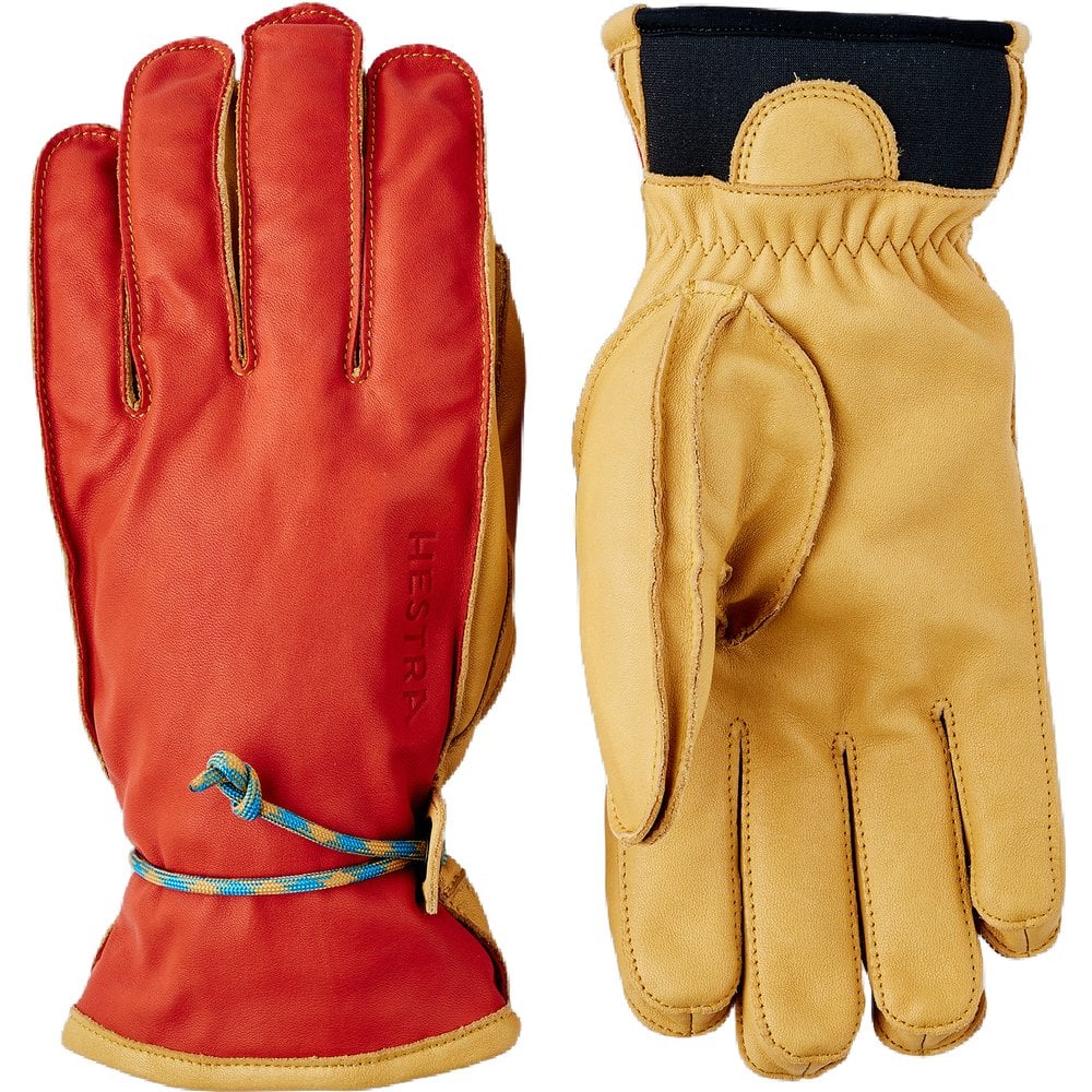 Hestra Wakayama - 5 Finger Flame Red/Tan