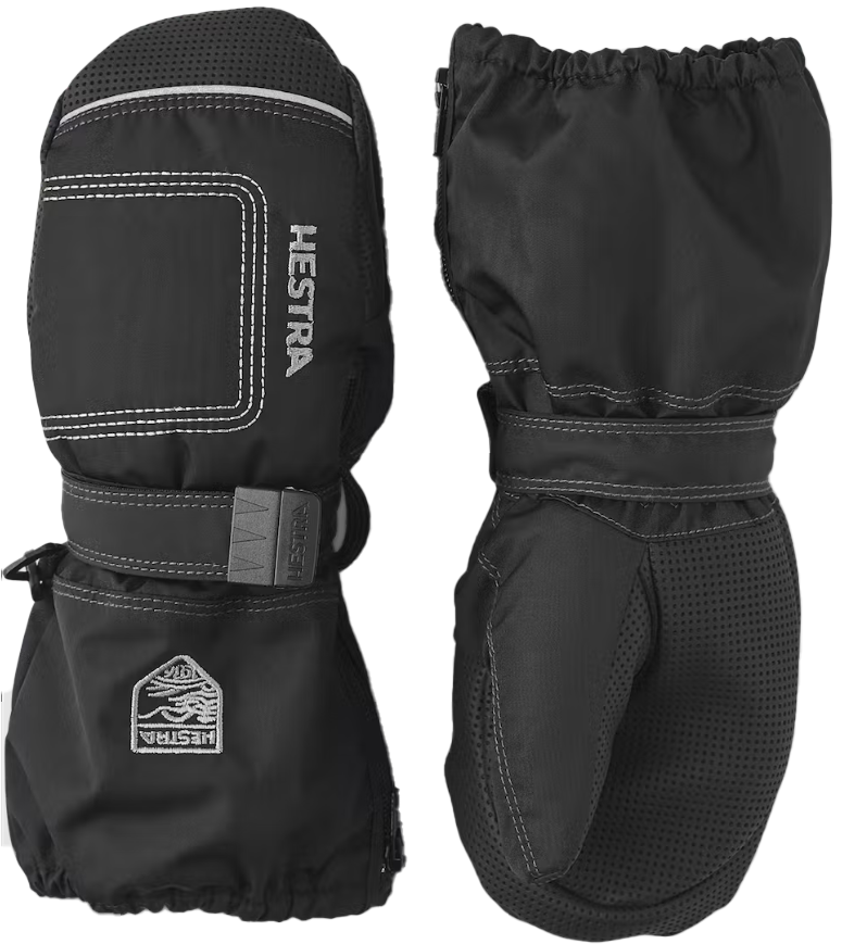 Hestra Baby Zip Lang vott Svart/Svart