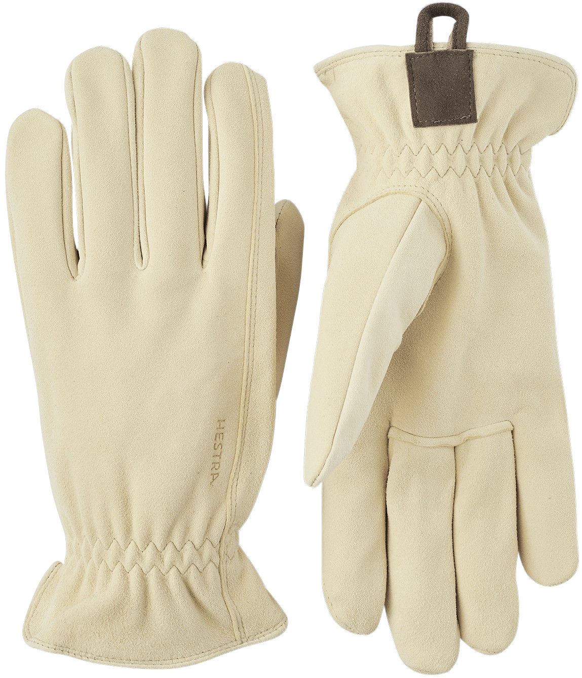 Hestra Chamois Work Glove nahkakäsine, luonnonvaalea