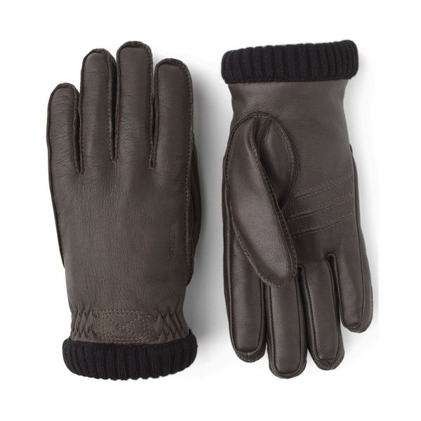 Hestra Deerskin Primaloft Rib Dark brown