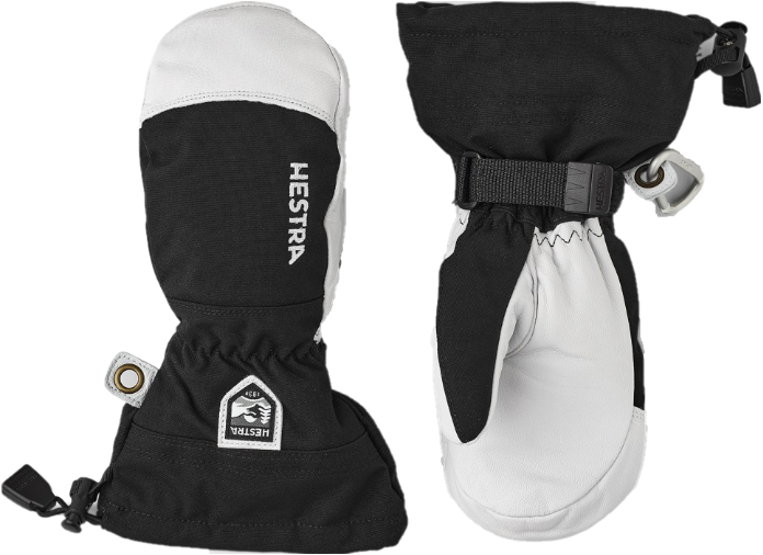 Hestra Army Leather Heli Ski Jr Svart