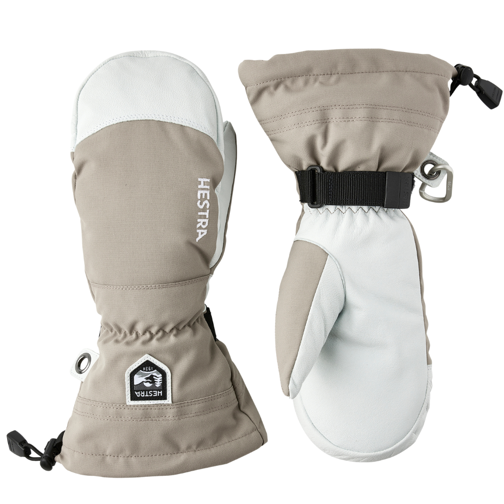 Hestra Army Leather Heli Ski Mitt Khaki