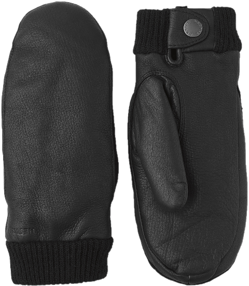 Hestra Idun Mitt hirvennahkaiset kintaat, musta