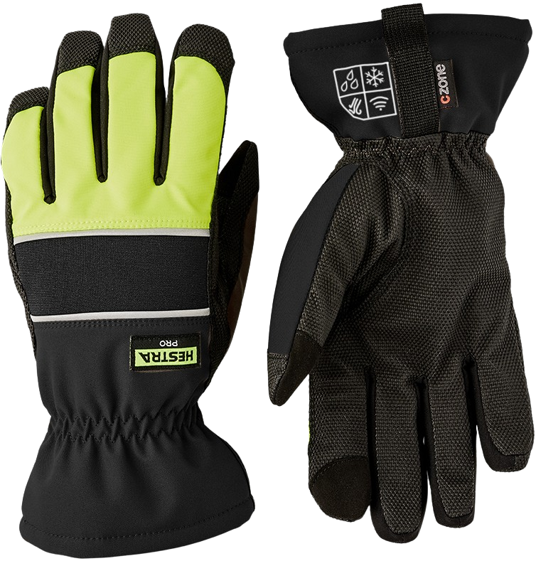 Hestra JOB Alto Czone Black/Yellow High Viz