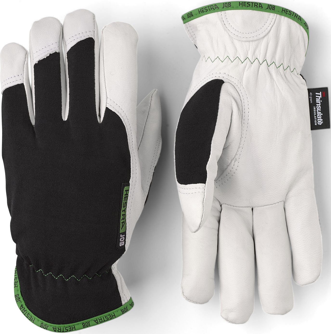 Hestra JOB Kobolt Winter Svart Arbetshandske